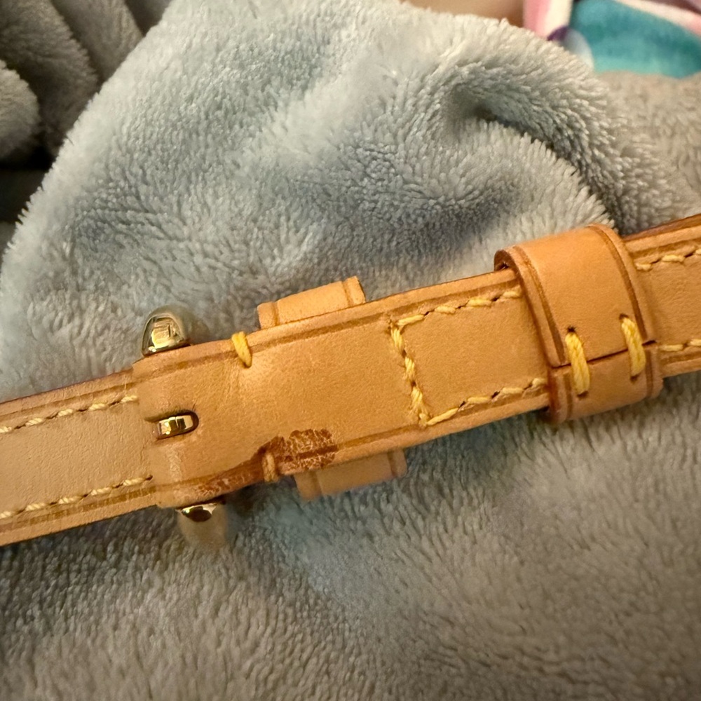 Tan Leather Belt with Gold Buckle